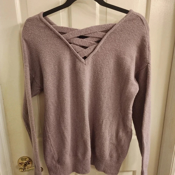 Light purple Du Jour sweater with back detail size XS - Picture 4 of 5